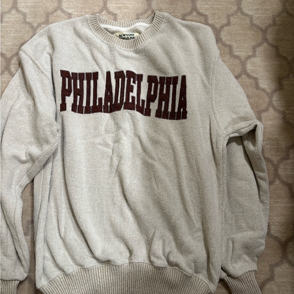 Philadelphia Beige Crewneck Sweatshirt